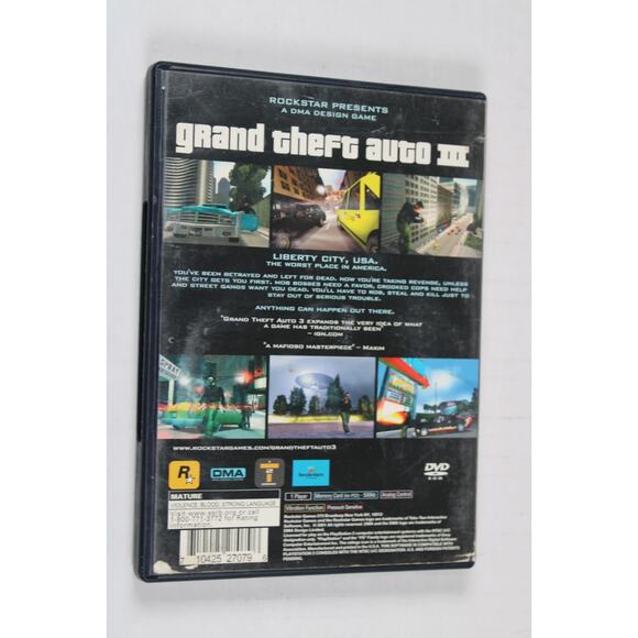 Grand Theft Auto III (Sony PlayStation 2, PS2) GTA3, No manual, tested - Picture 3 of 7
